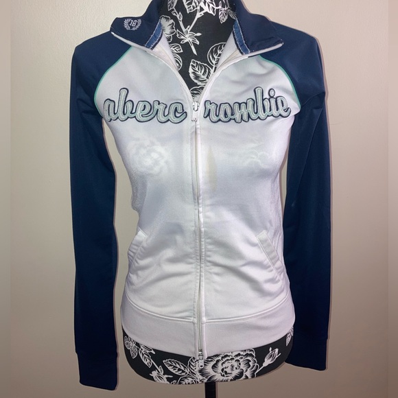 🔆🔆SOLD🔆🔆Abercrombie Track Jacket Zip Up Sports Coat California Coastal Surf - Picture 4 of 5
